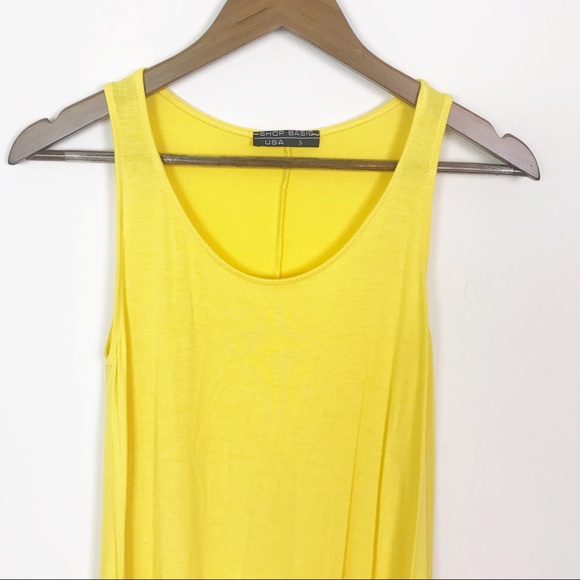 Shop Basic USA Ruffle Tunic Top Mini Dress Tank - Picture 2 of 6